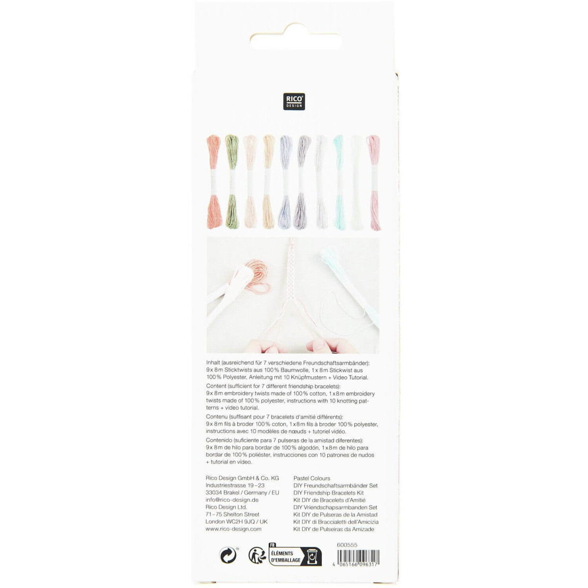 DIY Freundschaftsarmbänder Set Pastel Colours