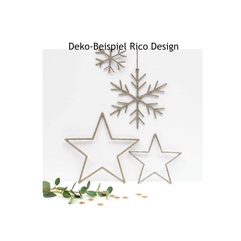 Anwendungsbeispiel Dekoration Holzstreu Sterne von Rico Design