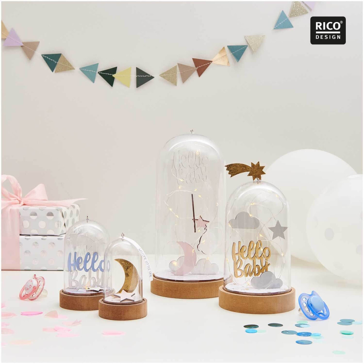 Dekohaube mit Sockel S Gestaltungsbeispiele Geburt