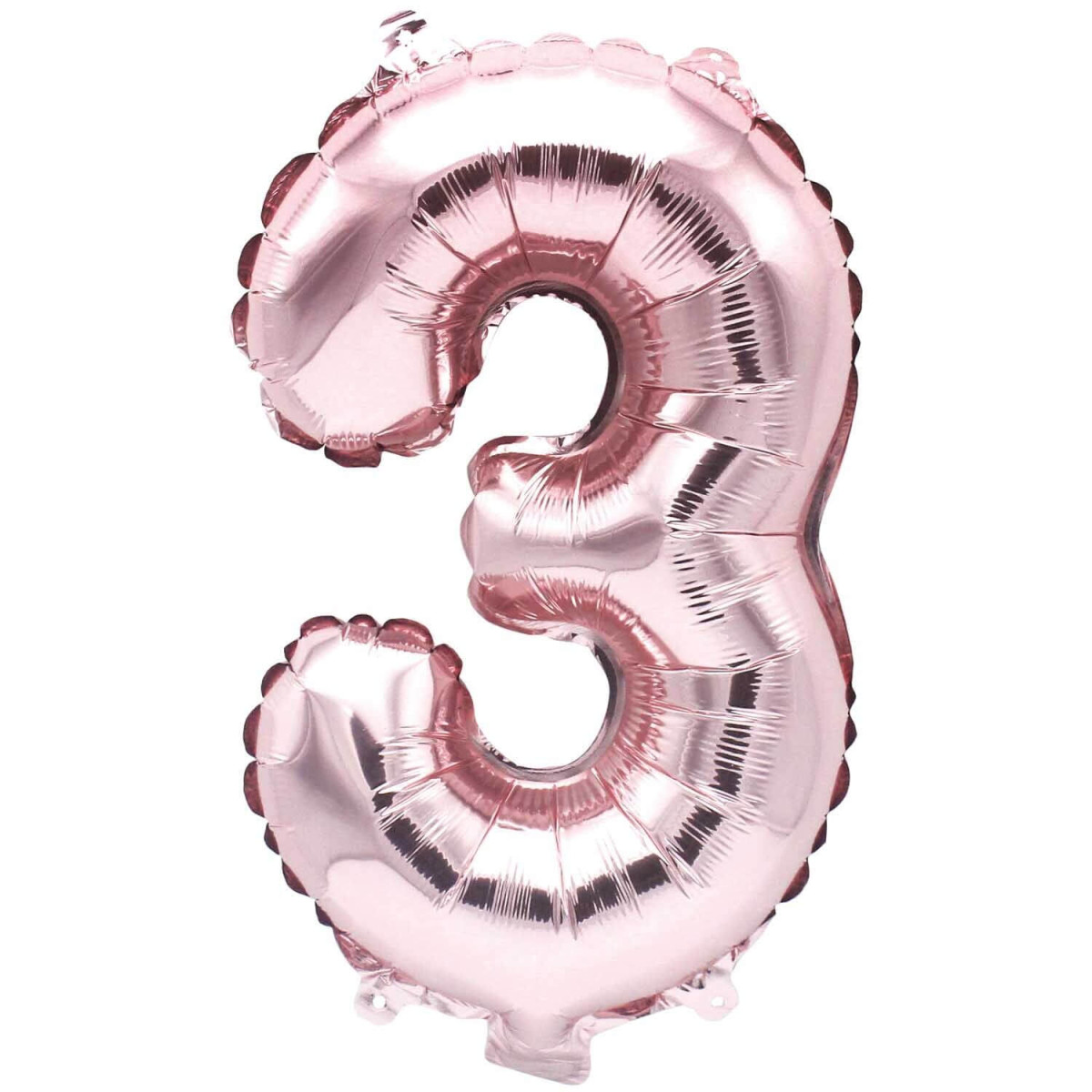 Folienballon Zahl 3 rosa 36 cm