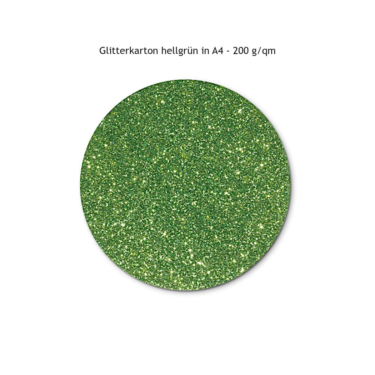 Glitterkarton hellgrün A4 - 200 g/qm