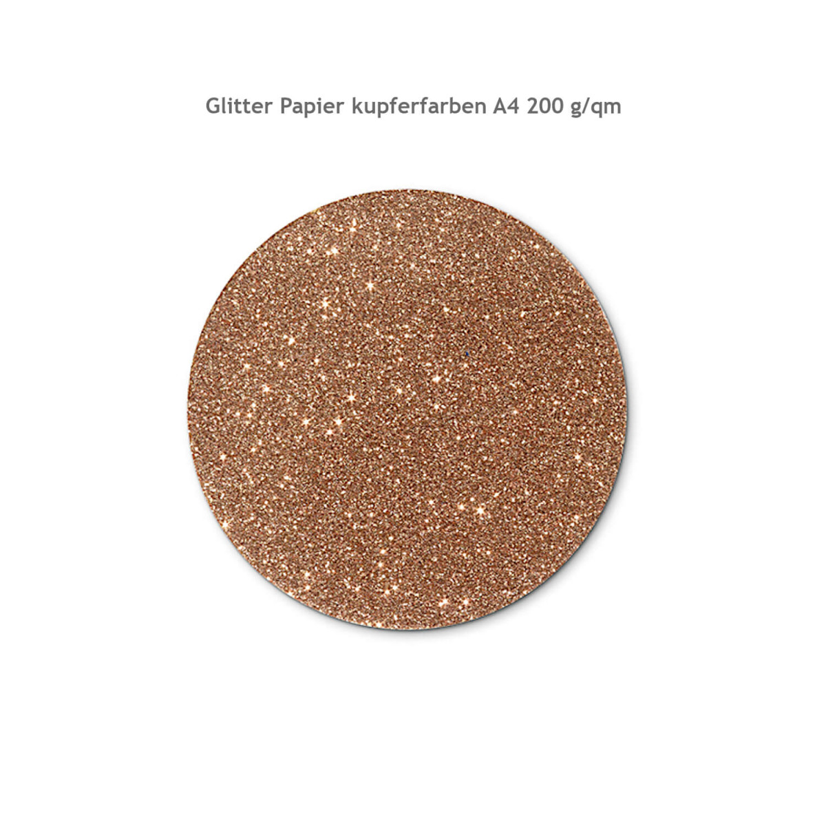 Glitzer Papier kupferfarben A4 in 200 g/qm