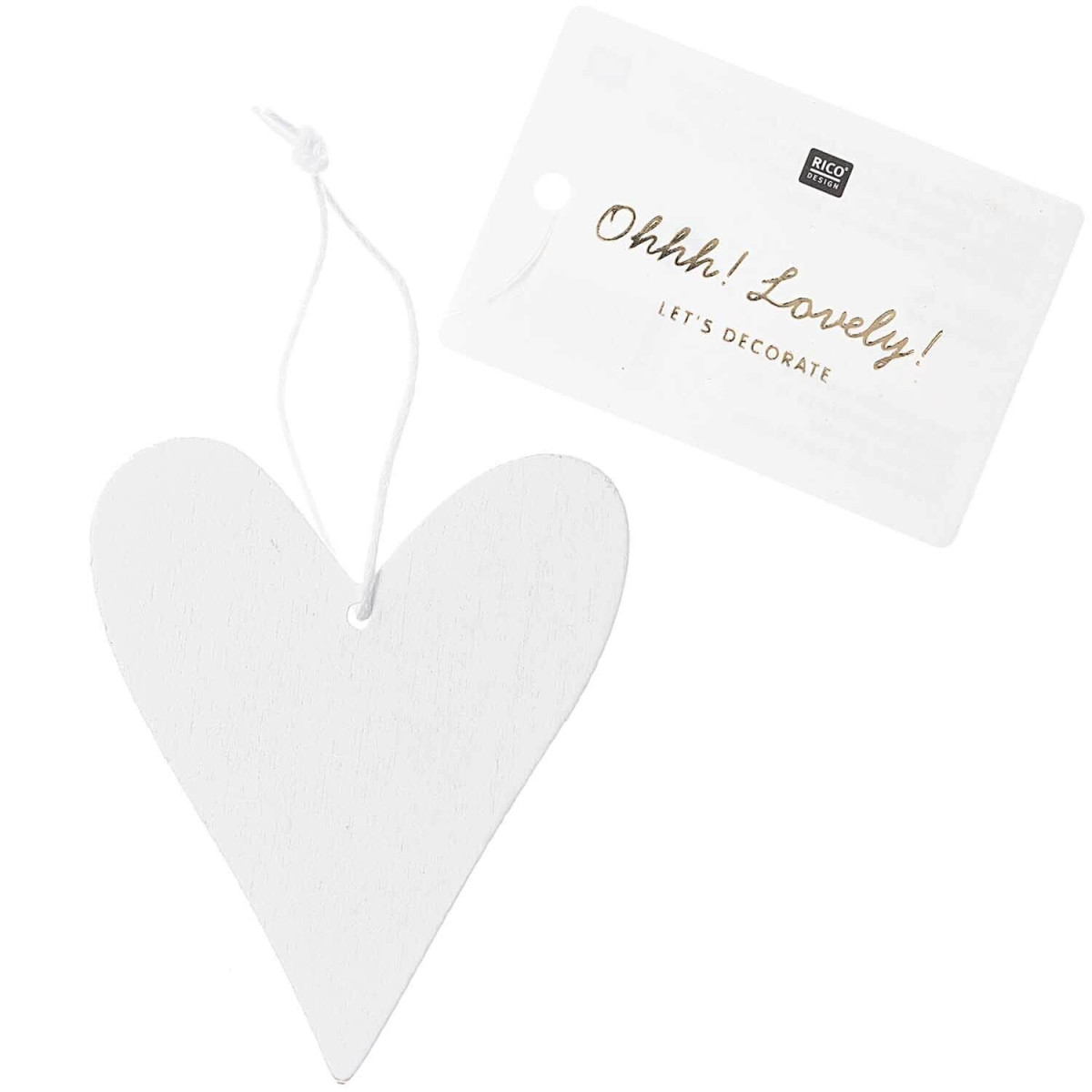 Holzhaenger Herz weiss von Rico Design kaufen im Bastelshop AmOlenDiek
