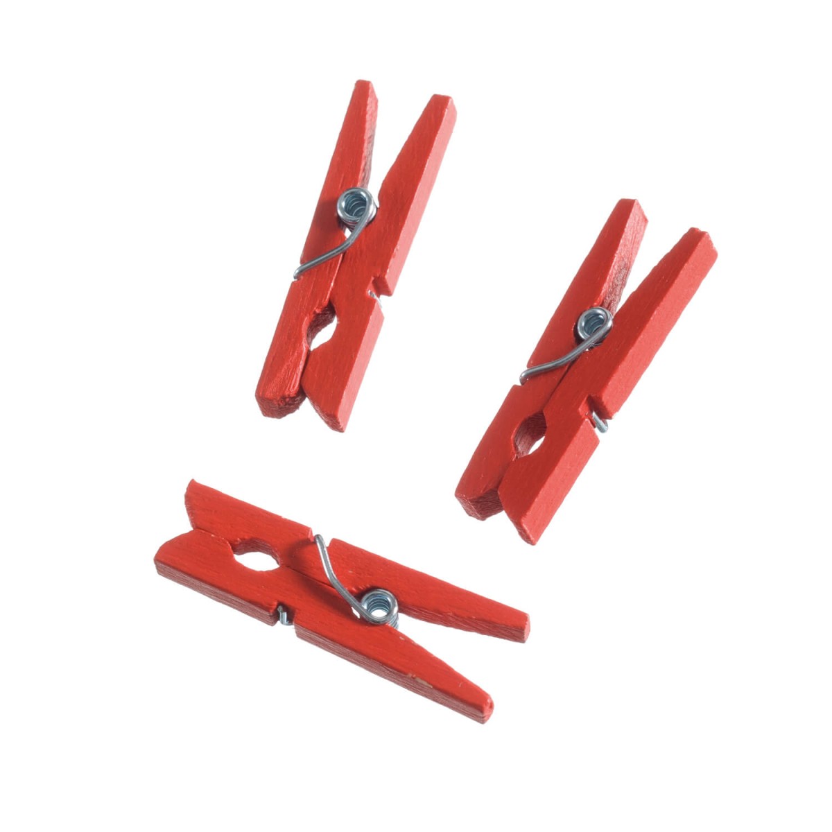 Mini Holzklammern rot vergrößert
