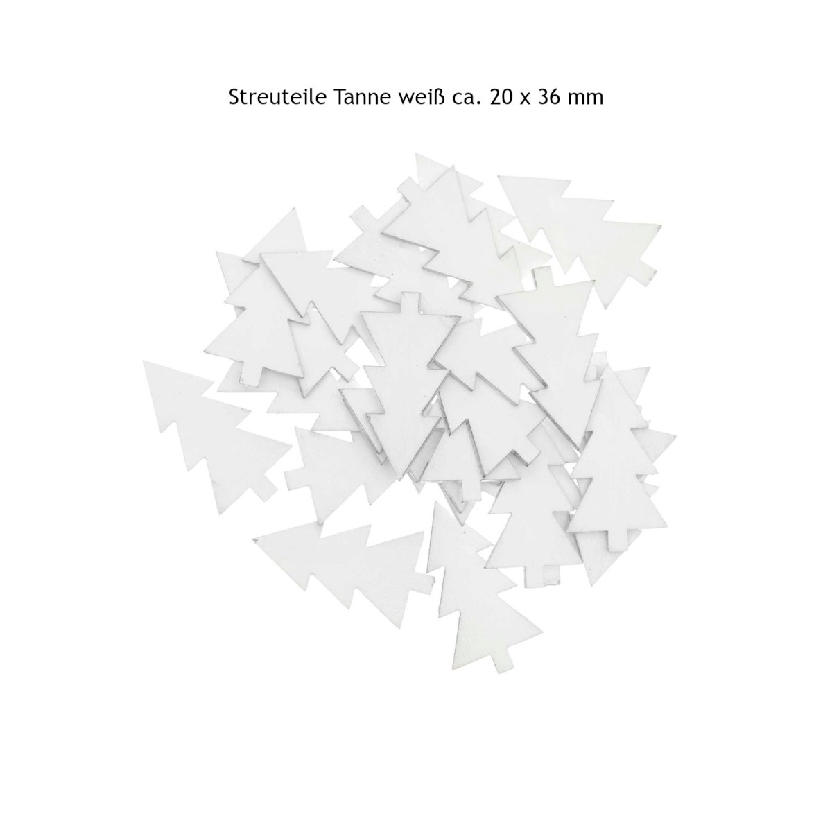 Holzstreu Tanne weiß 20 x 36 mm