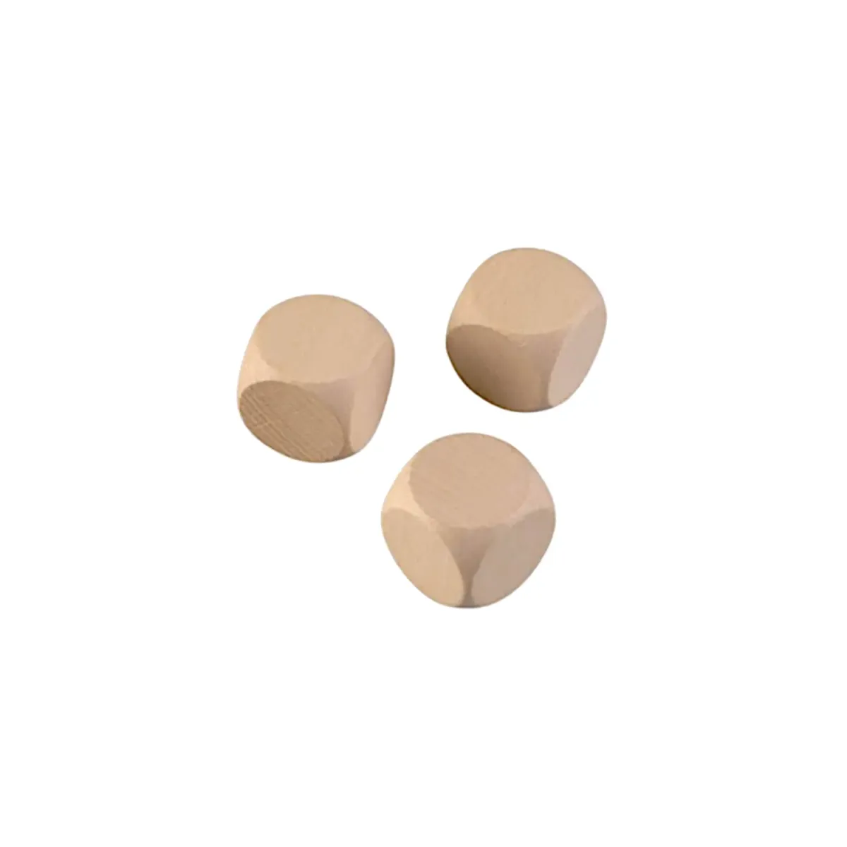 Drei Blanko Holzwürfel aus Buchenholz zum Bemalen und Bekleben, je ca. 30 mm