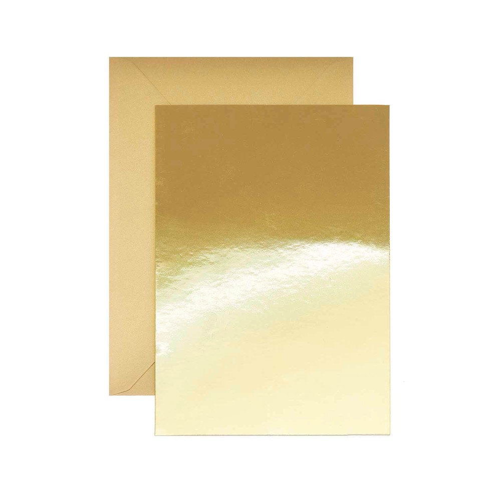 Beispiel Kartenset perlmutt/goldfarben A7