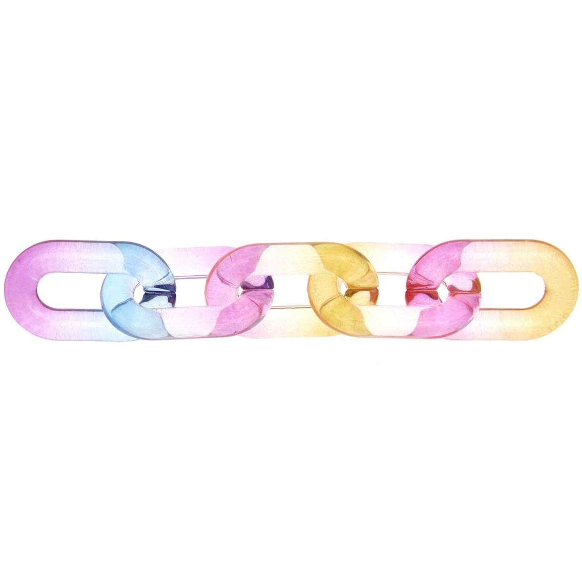 Kettenglieder glänzend blau–pink–orange 19 x 31 x 5 mm AmOlenDiek