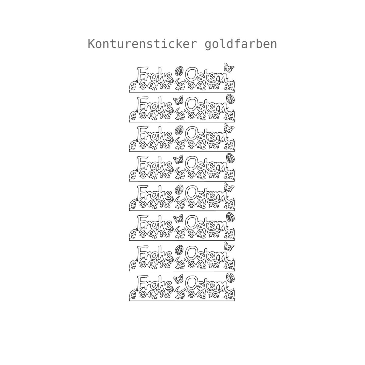 Konturensticker Frohe Ostern