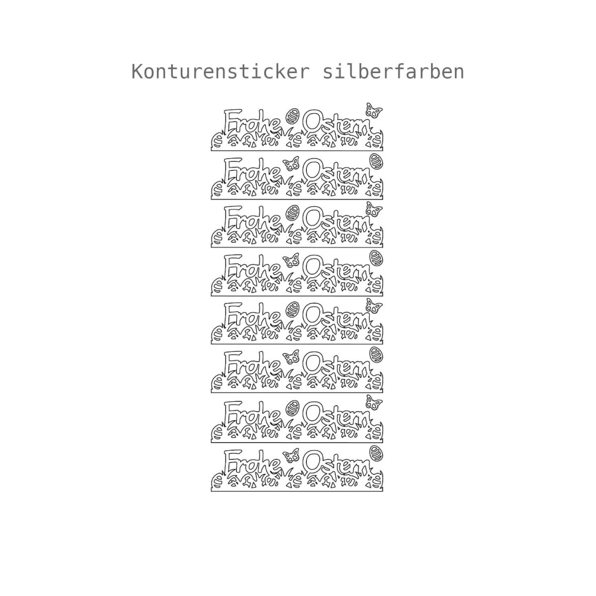 Konturensticker Frohe Ostern