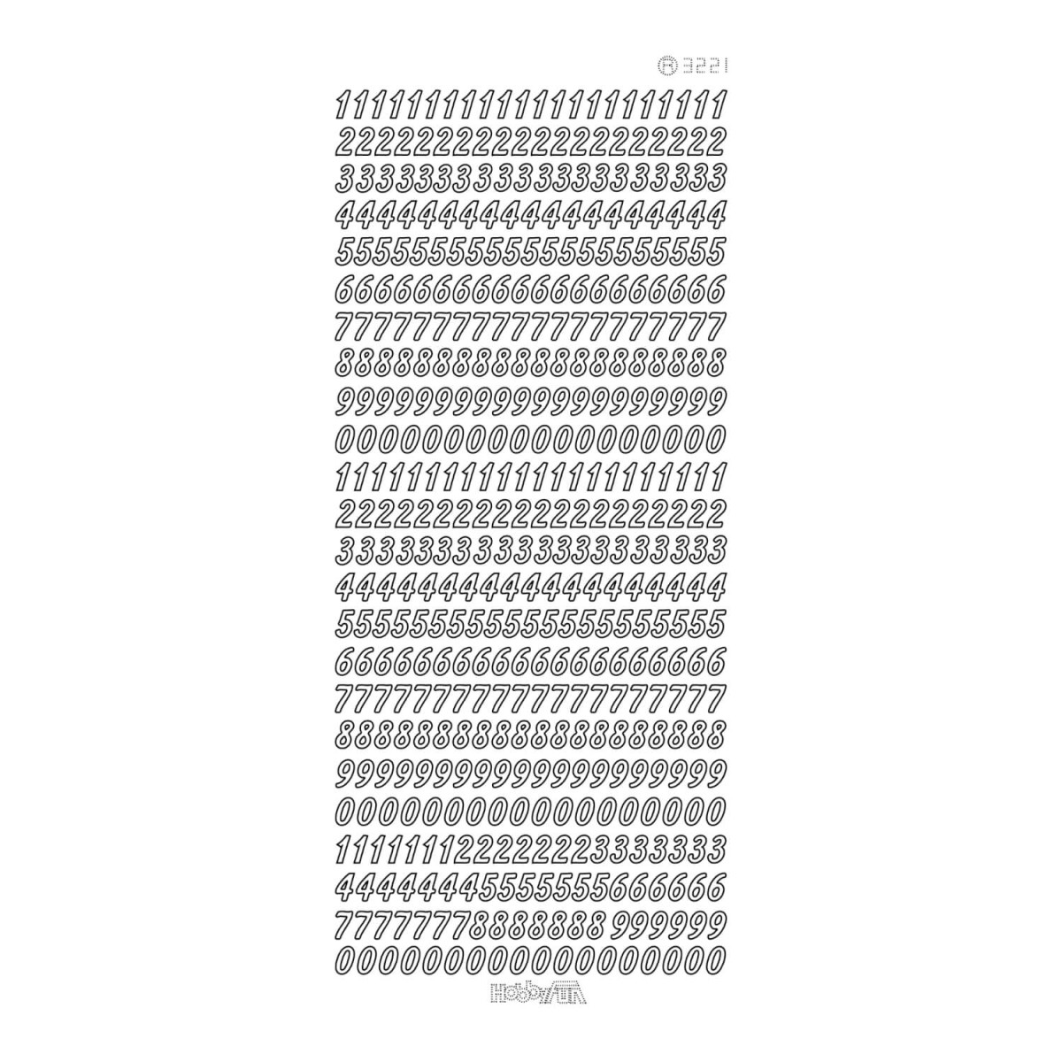 Konturensticker Zahlen klein