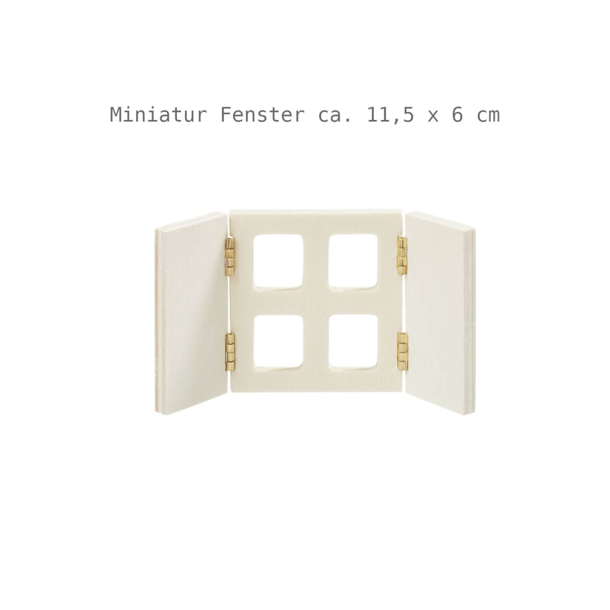 Miniatur Fenster Holz mit Fensterläden 11,5 x 6 cm