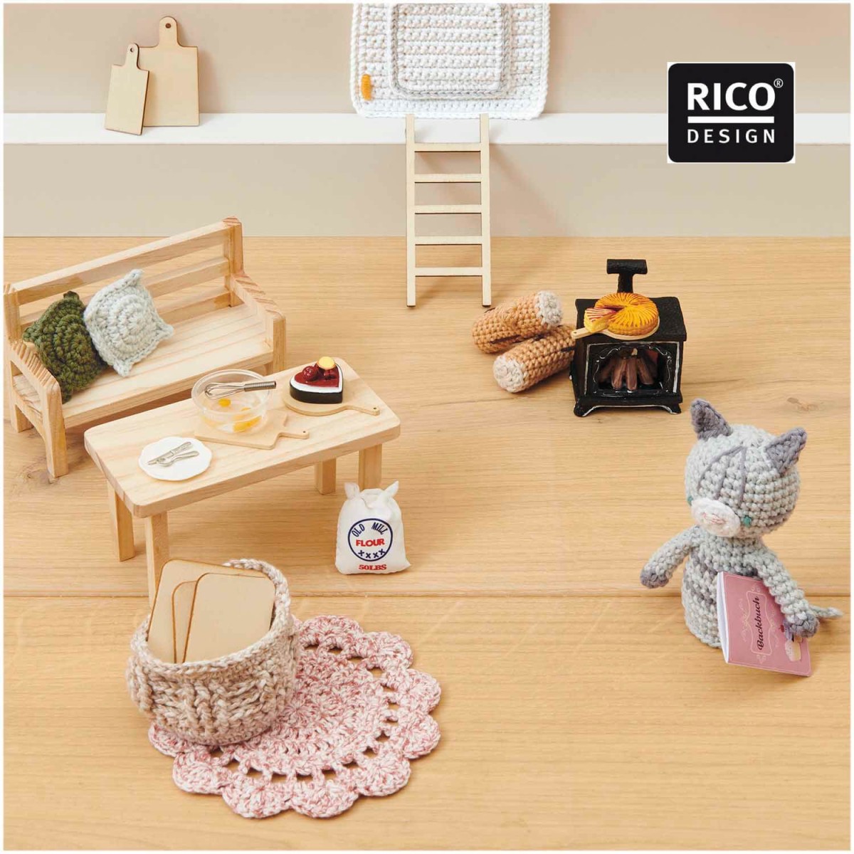 Miniatur Ricorumi Dekoration Wichtelkuchen Herz