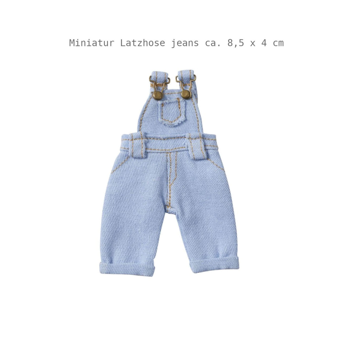 Miniatur Latzhose Jeans ca. 8,5 x 4