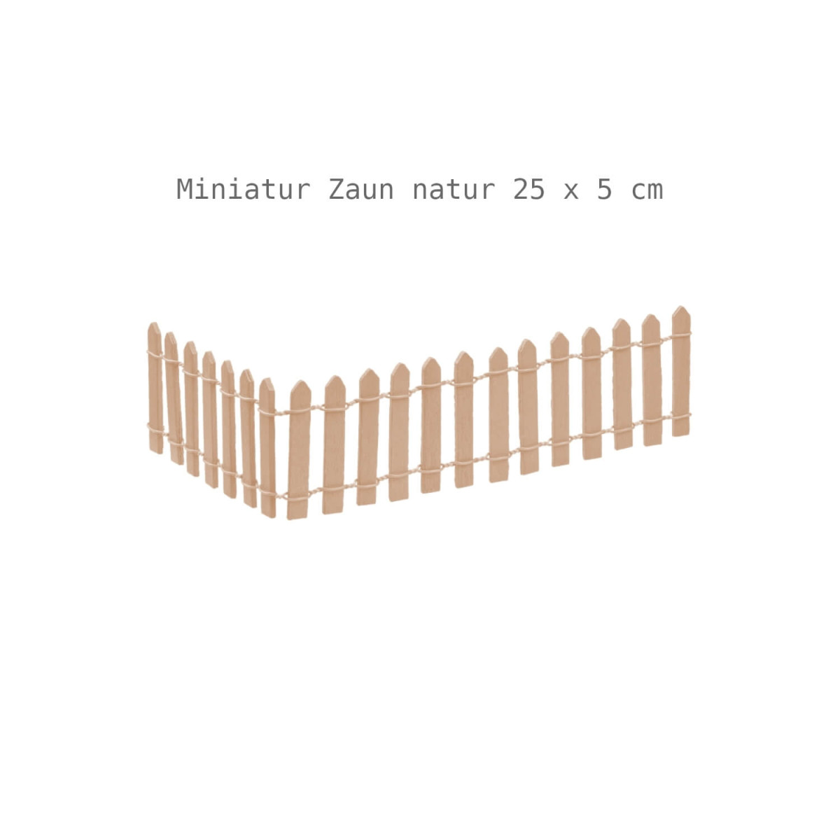 Miniatur Zaun natur 25x5 cm