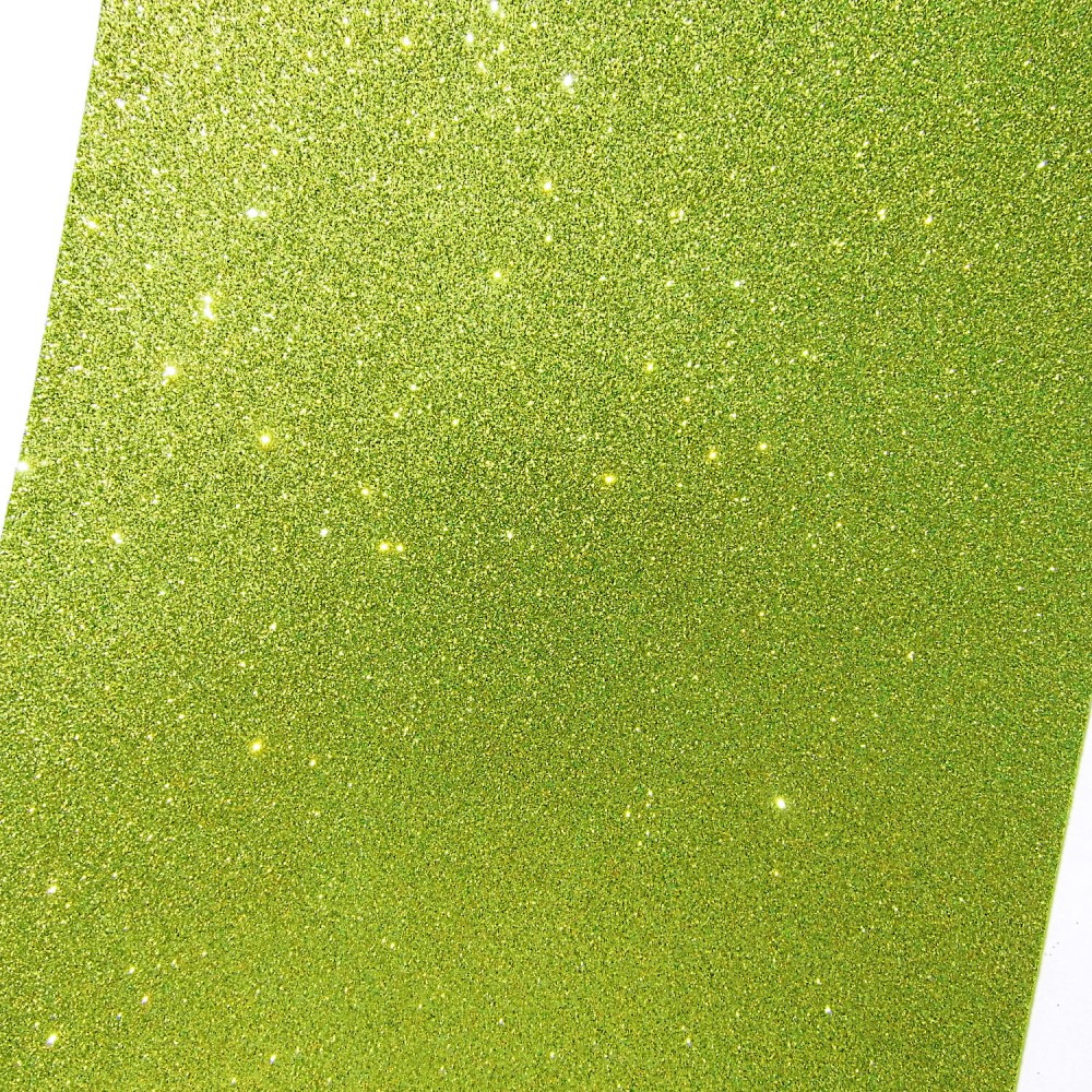 Moosgummiplatte glitter hellgrün 200 x 300 x 2 mm