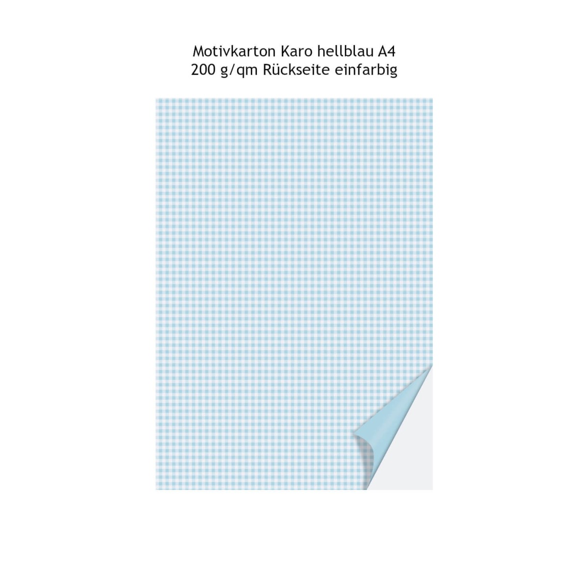 Motivkarton Karos hellblau A4