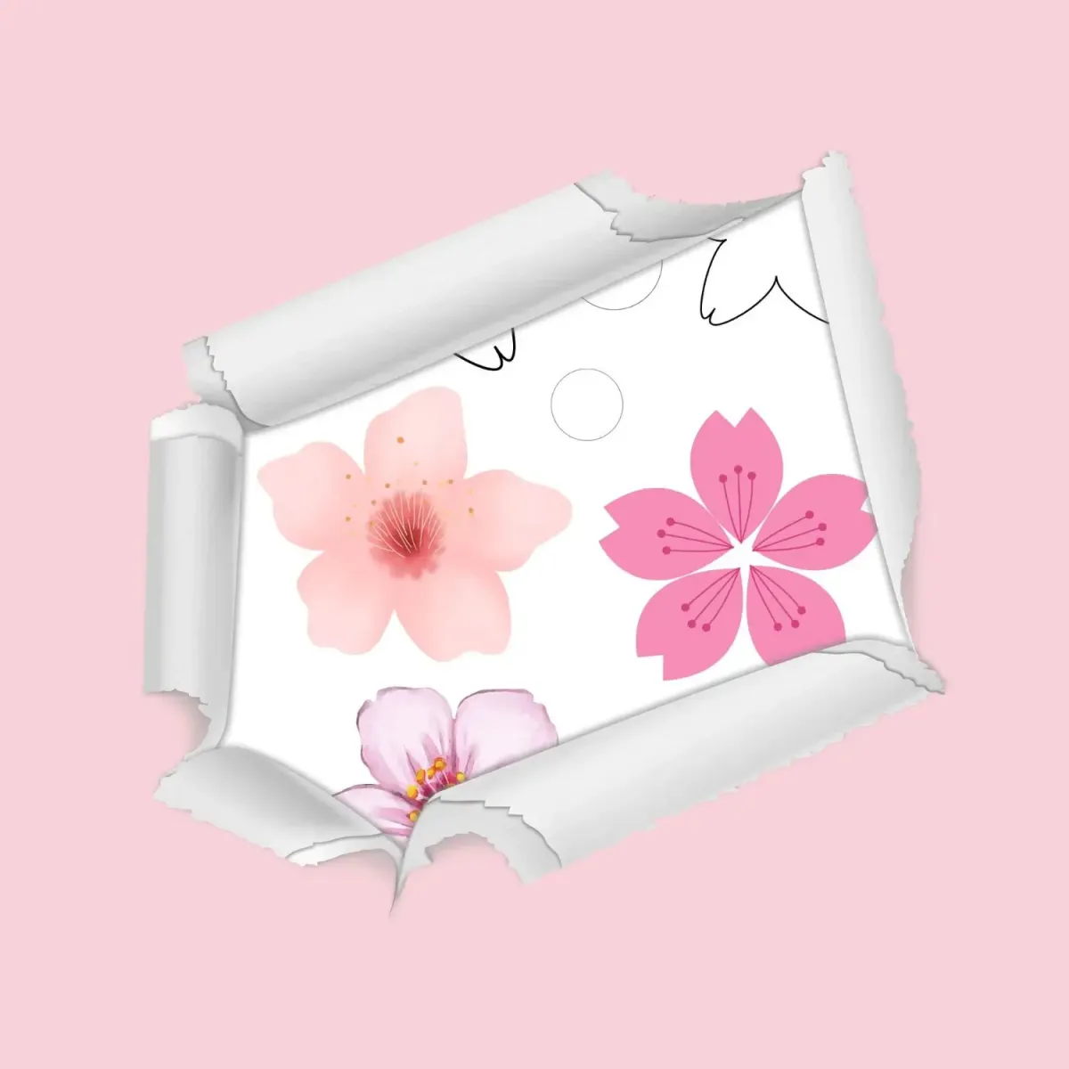 Motivvorlage Kirschblüten - PDF gratis ausdrucken