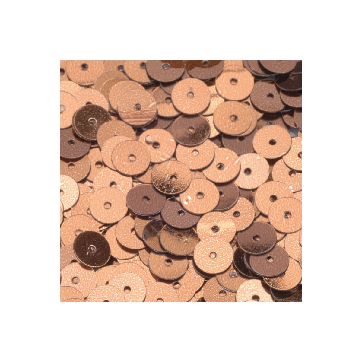 Pailletten braun flach 6 mm