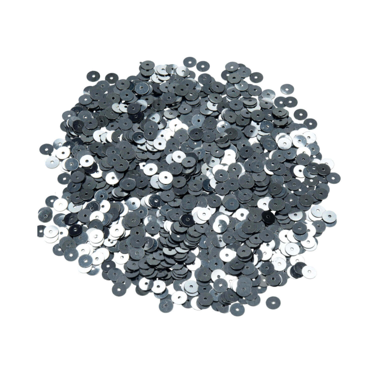 Pailletten flach 6 mm dunkelgrau