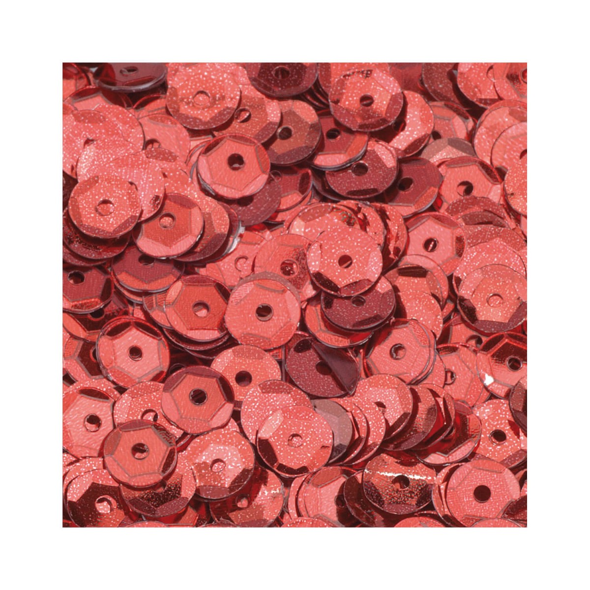 Pailletten rot rund 6 mm gewölbt von efco