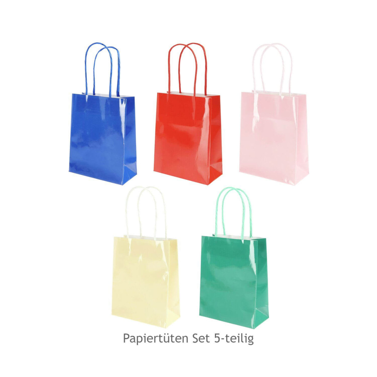 Papiertüten Set Magic Rainbow S 5 Stück 12x15x5,5 cm