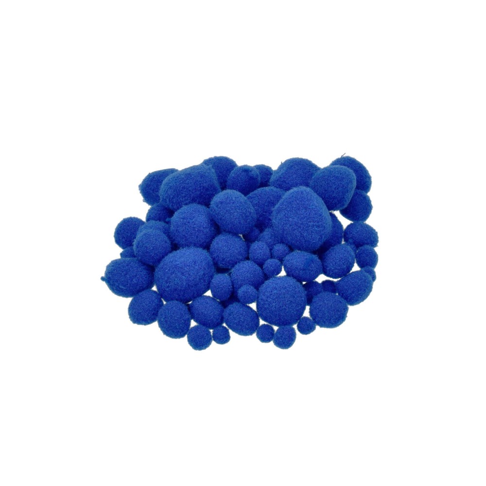 Pompons blau 75 Stück zum Dekorieren