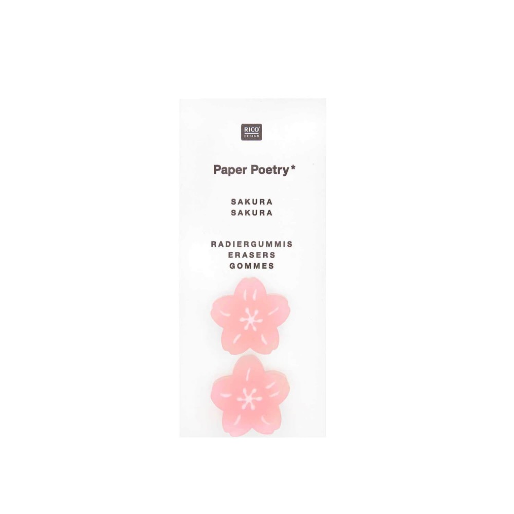 Paper Poetry Radiergummis Sakura rosa-weiß