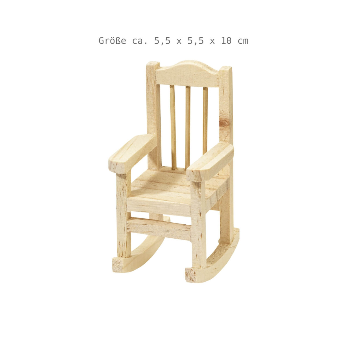 Miniatur-Holzschaukelstuhl 5,5 × 10 cm