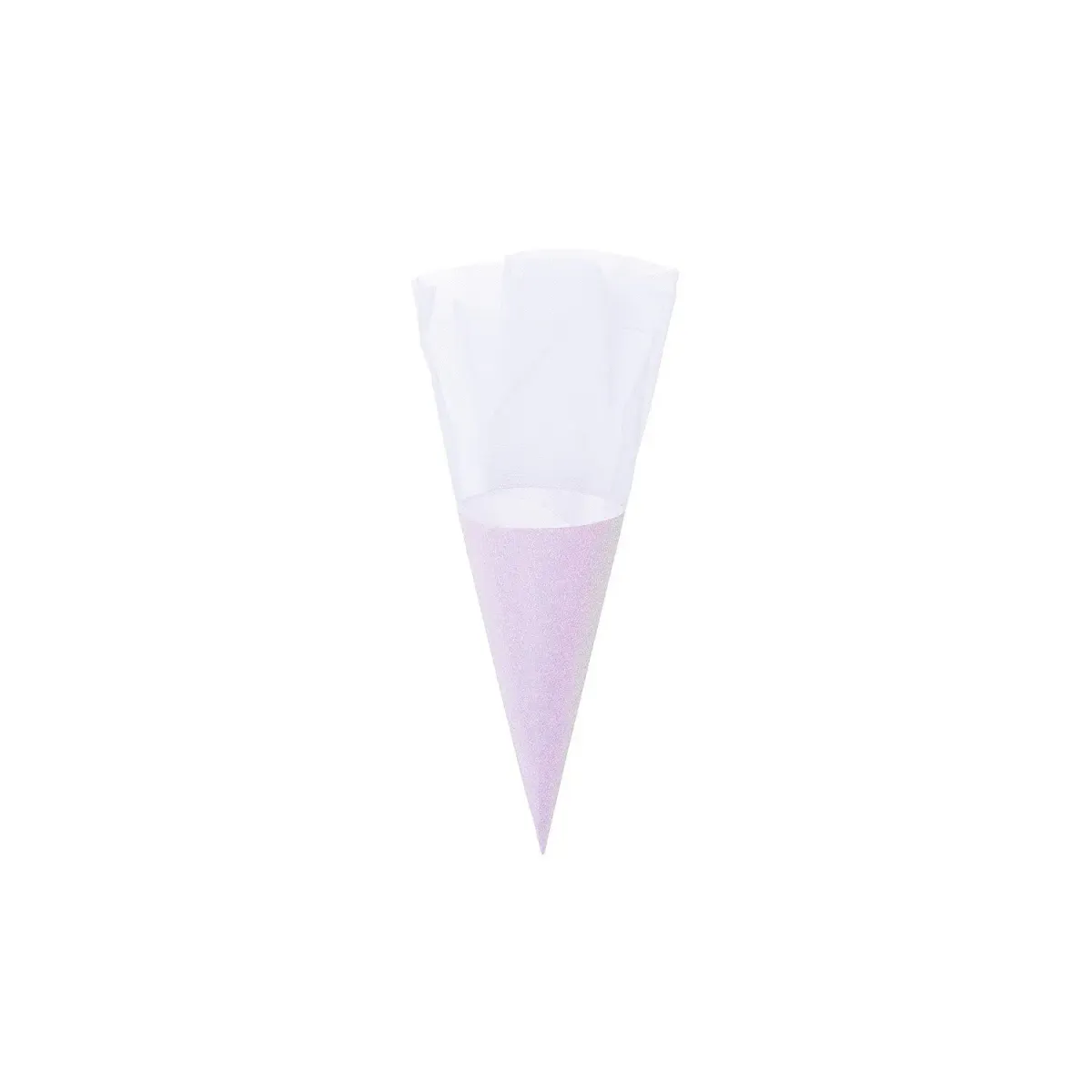 Schultüte Glitter-violett mit Tüll-Verschluß im Bastelshop AmOlenDiek