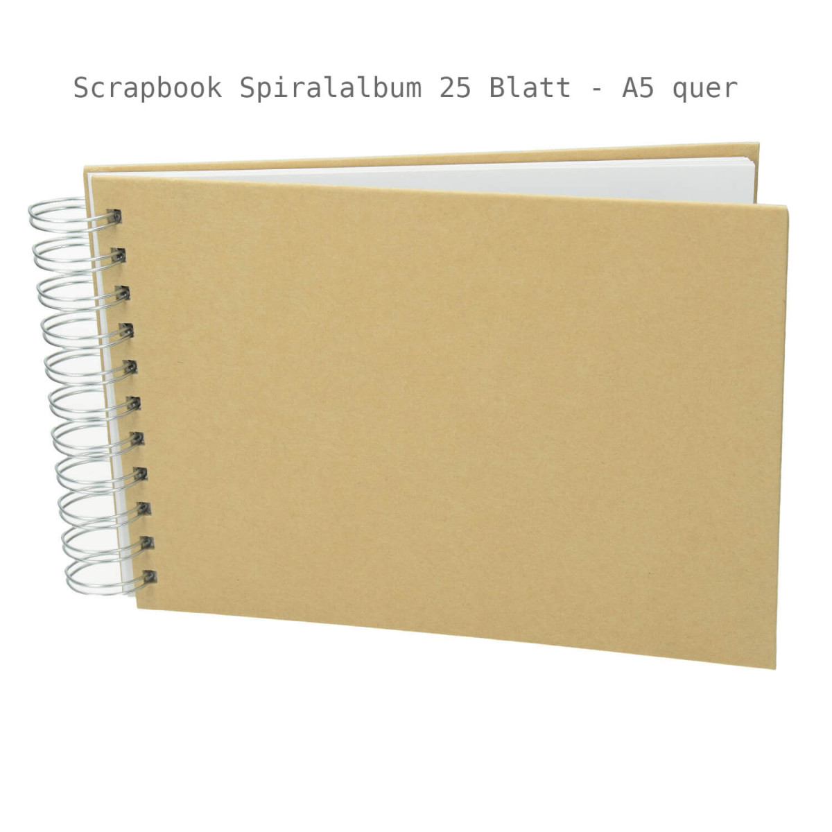 Scrapbook Spiralalbum 25 Blatt A5 quer