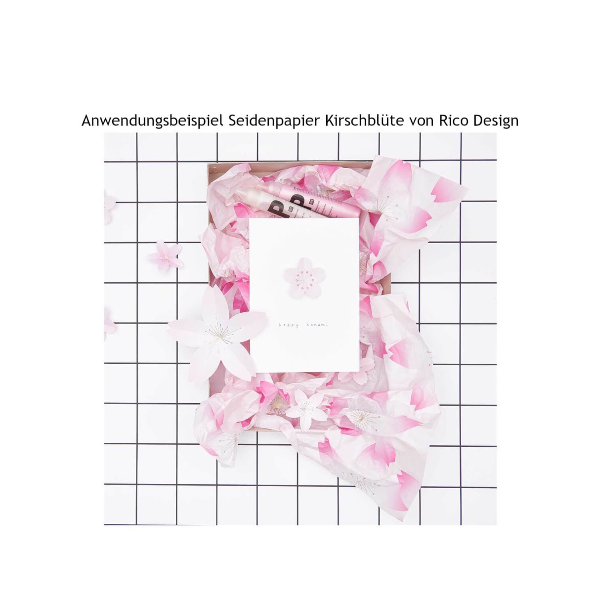 Seidenpapier Sakura Anwendungsbeispiel von Rico Design