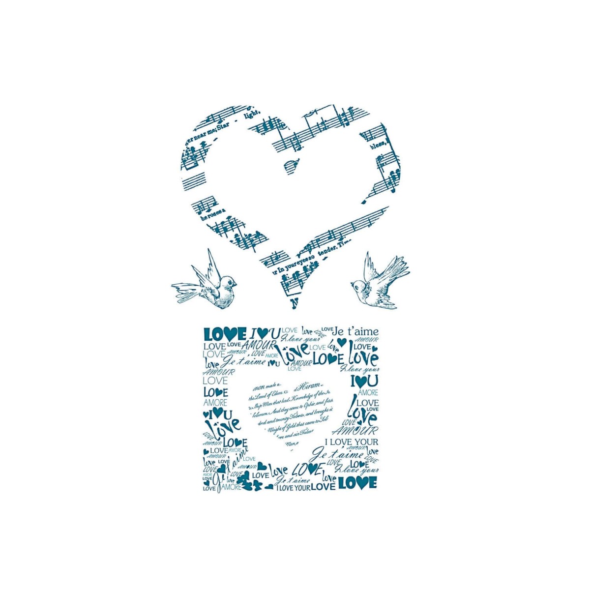 Paper Poetry Silikonstempel Liebe 5 Motive von Rico Design