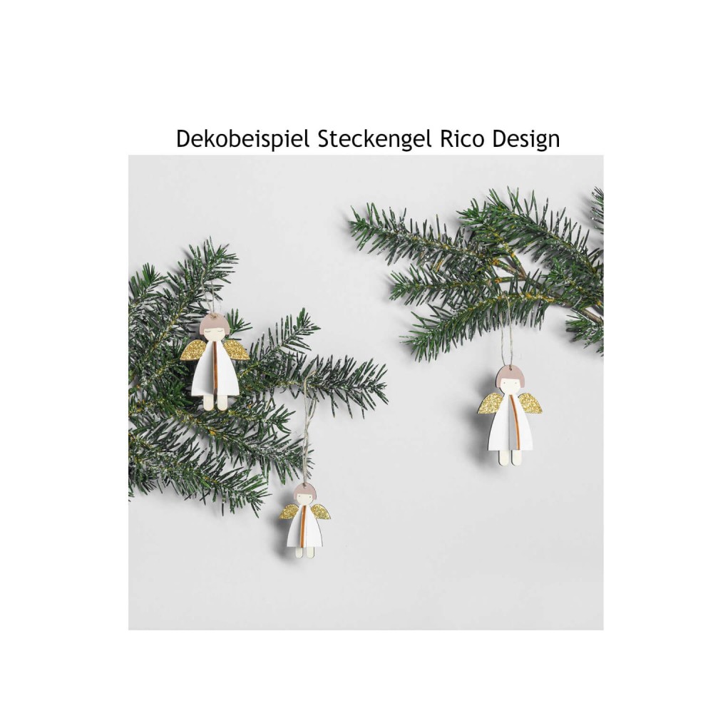 Weihnachtsdekoration Beispiel Holzengel Rico Design