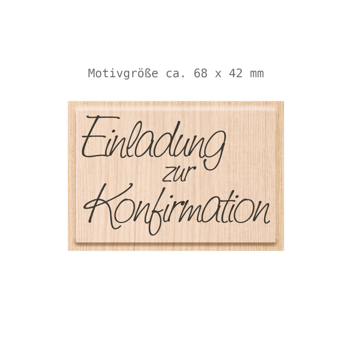 Stempel Einladung zur Konfirmation mit Motivgröße