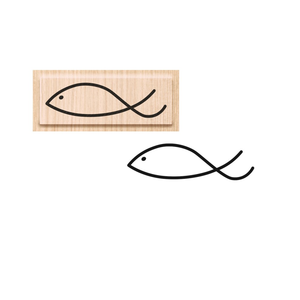 Stempel „Fisch modern“ mit Motivabbildung von HEYDA