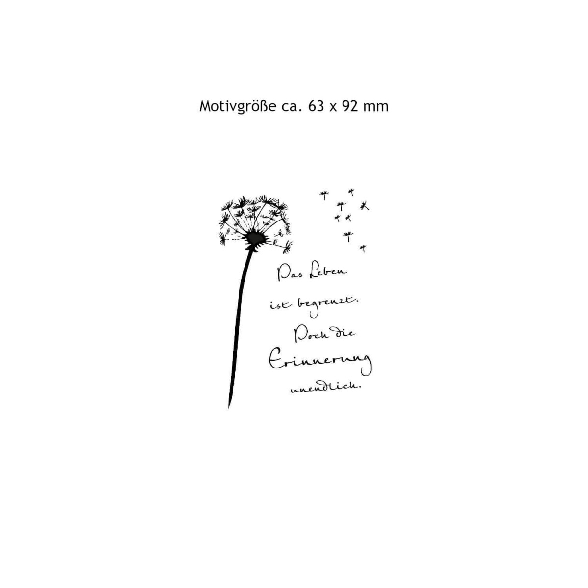 Stempel Trauer Pusteblume 63 x 92 mm