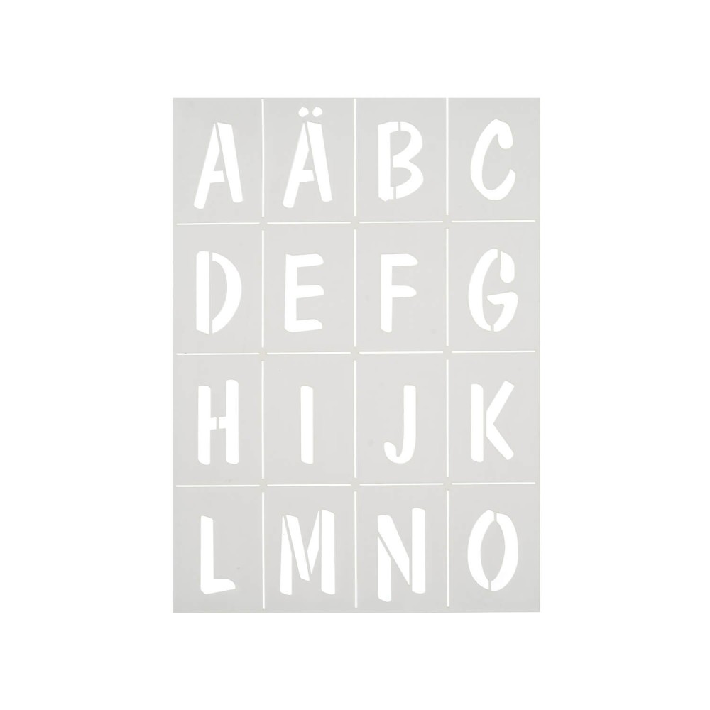 Schablone Buchstaben A-O