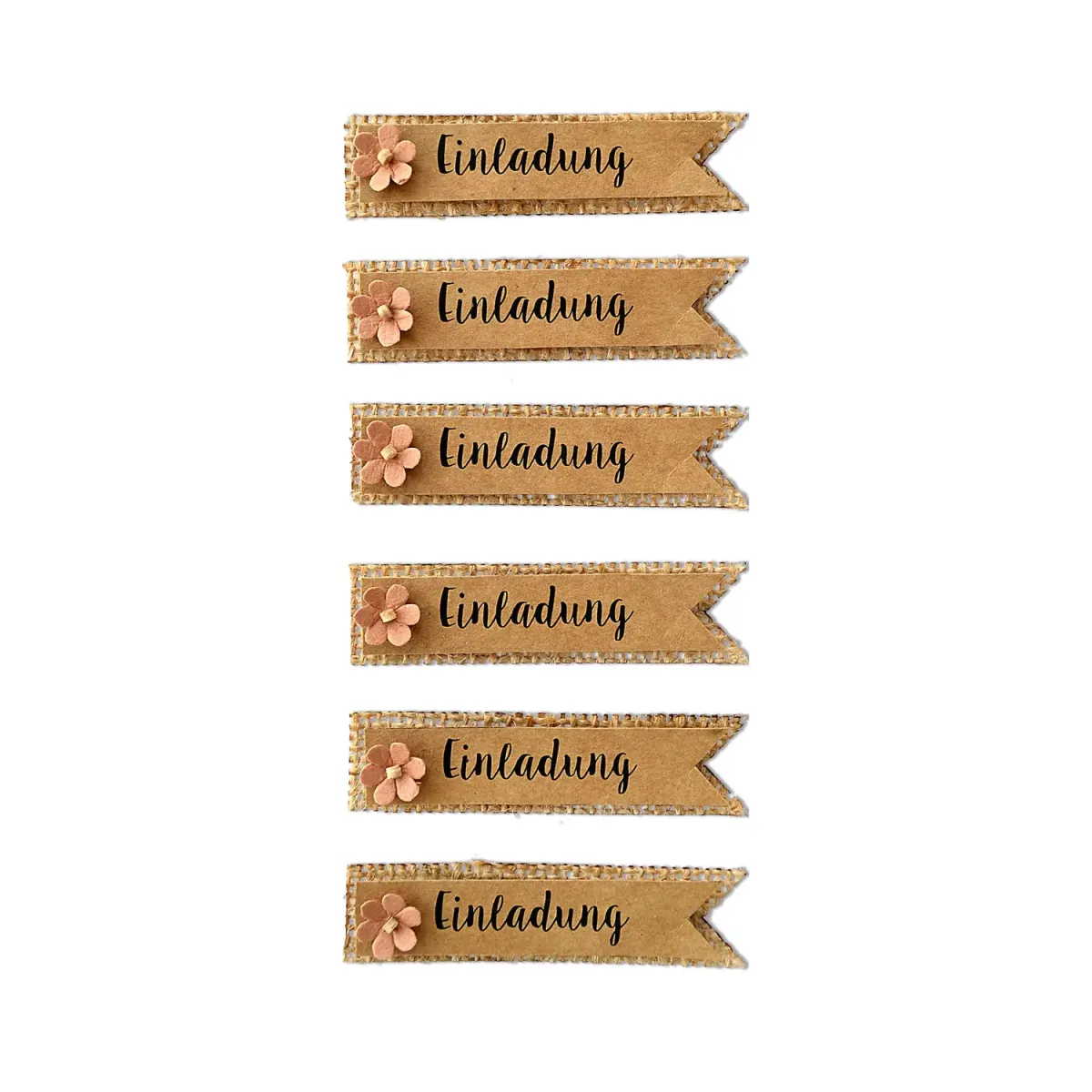Sticker Einladung Kraftpapier