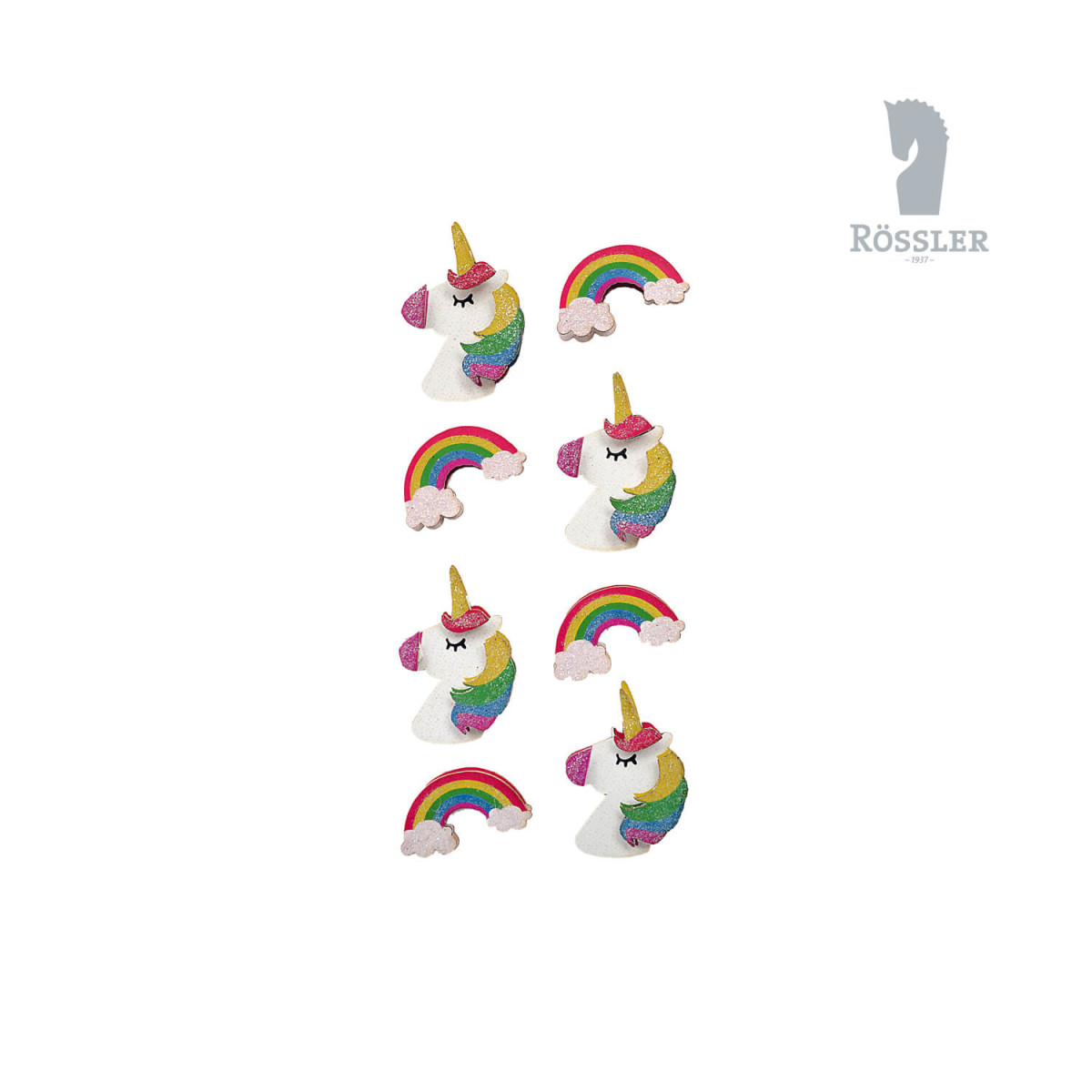 Sticker Einhorn und Regenbogen