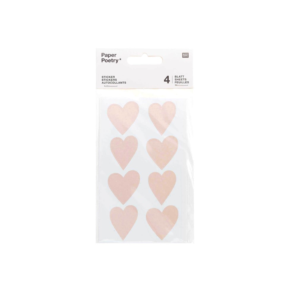 Paper Poetry Sticker Herzen puder von Rico Design