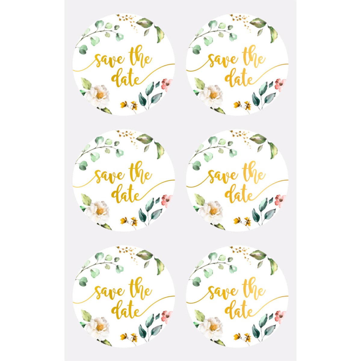 Sticker Save the Date 4 Blatt von HEYDA