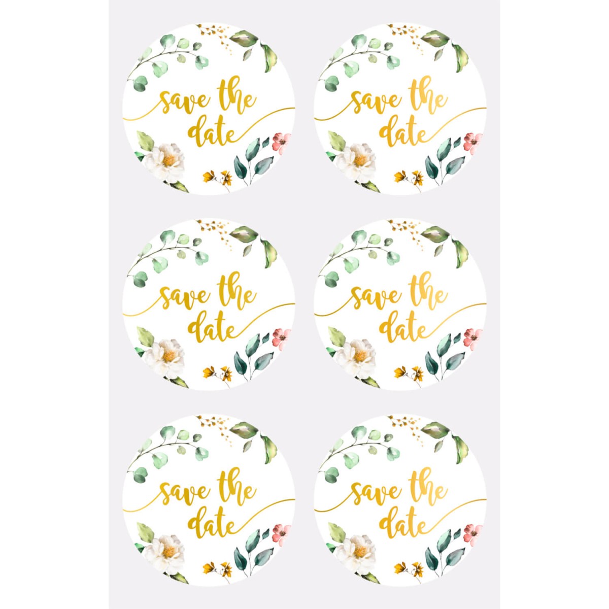 Sticker Save the Date 4 Blatt von HEYDA