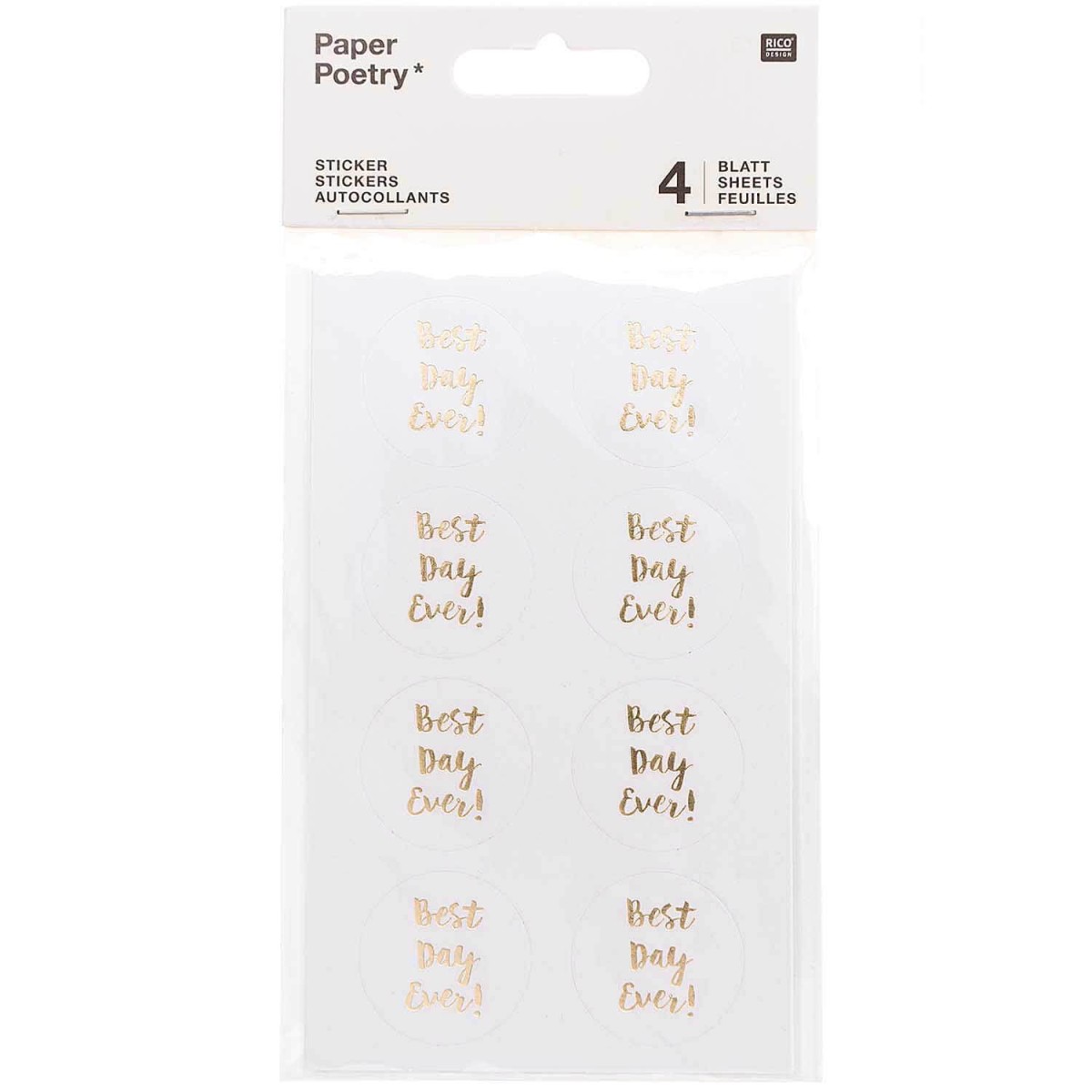 Paper Poetry Sticker Best Day Ever