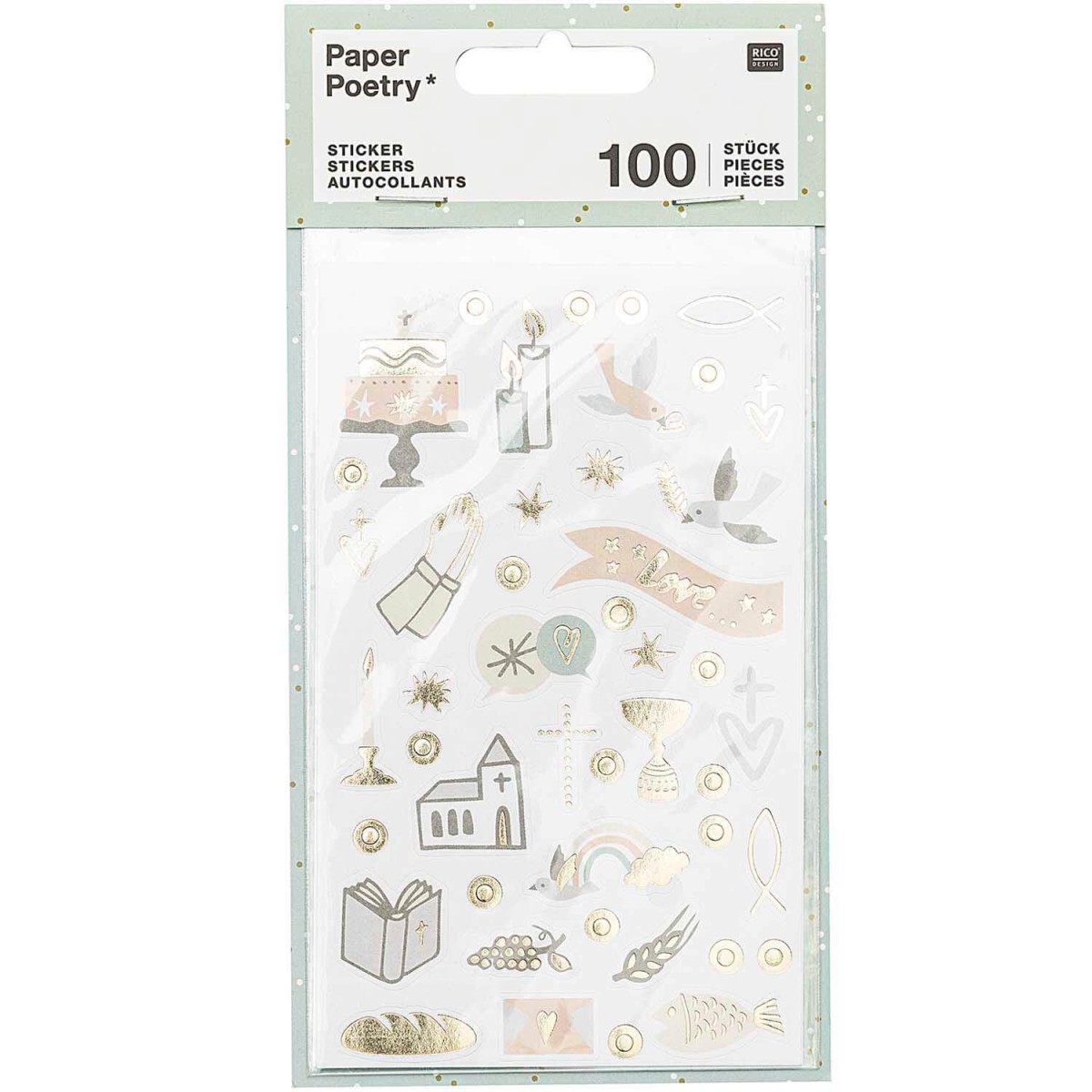 100 Sticker Christliche Feste Kommunion Konfirmation