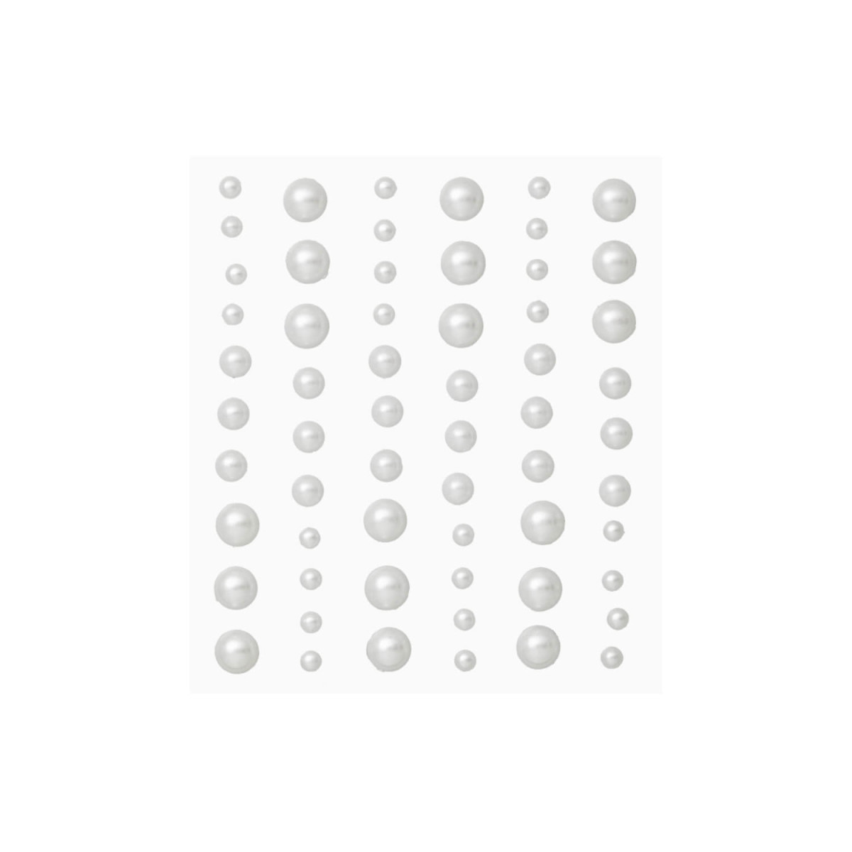 STONY-Sticker Halbperlen weiß