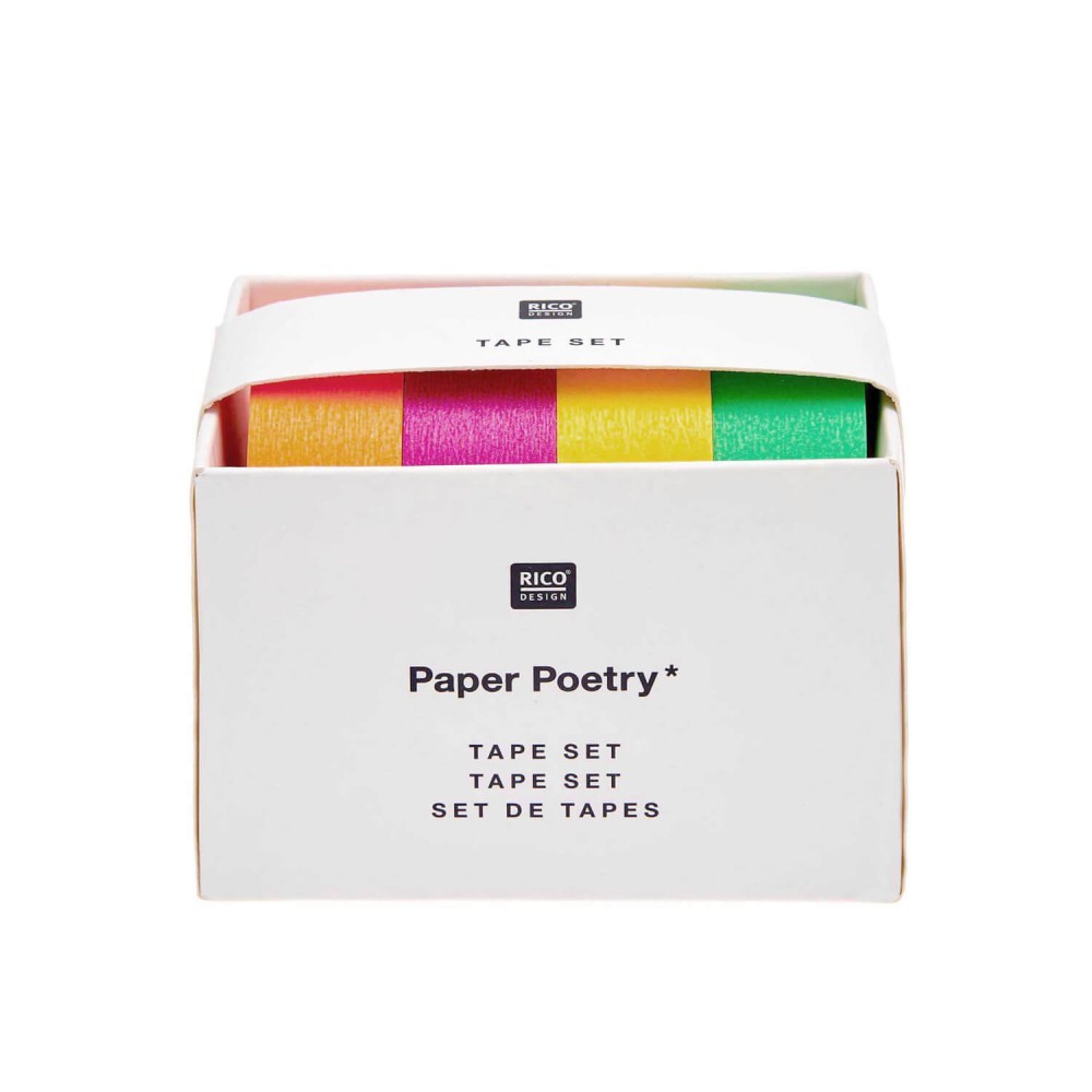 Paper Poetry Tape Set Neon klassisch