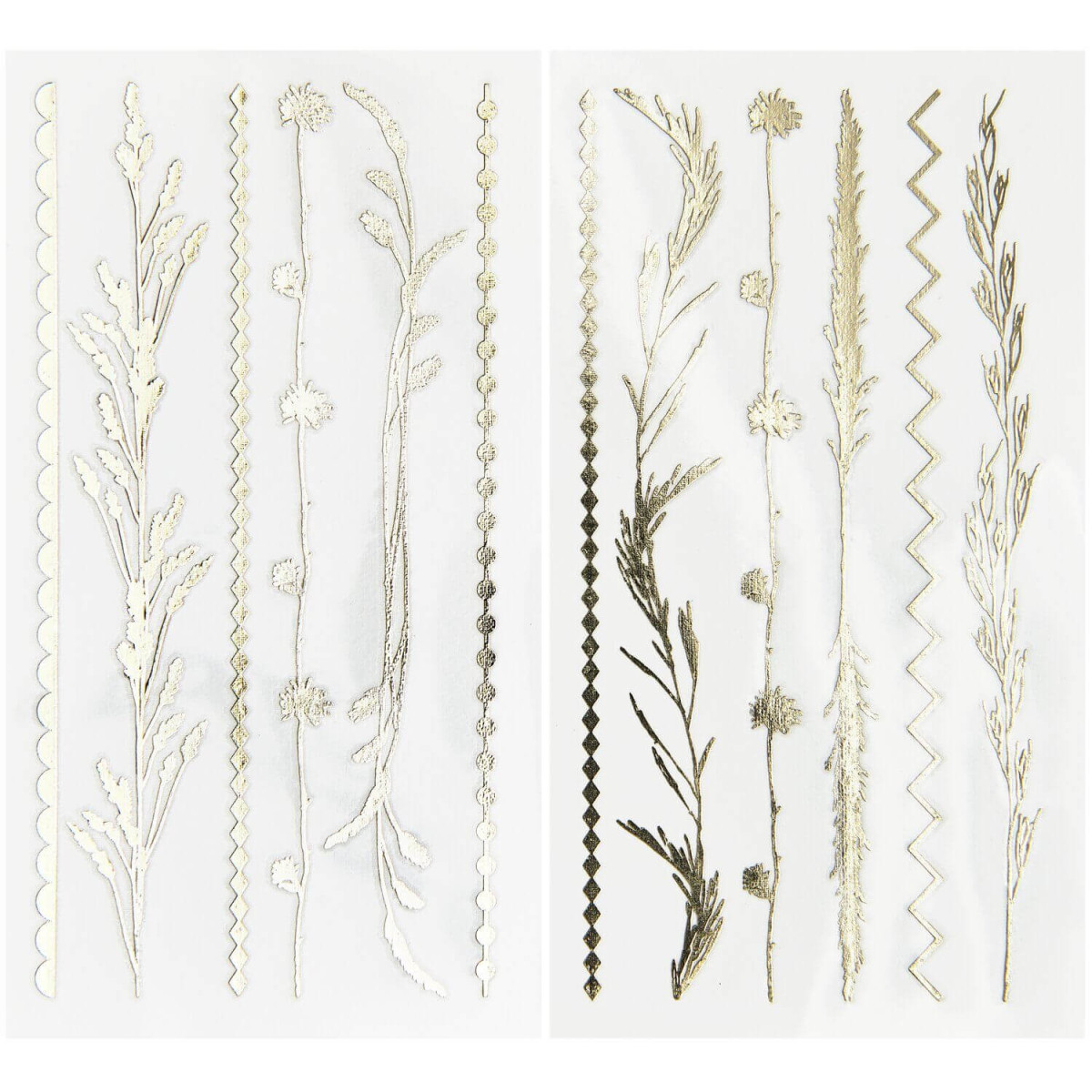 Motivabbildungen von Tattoo-Set Festival Boho 12-teilig 