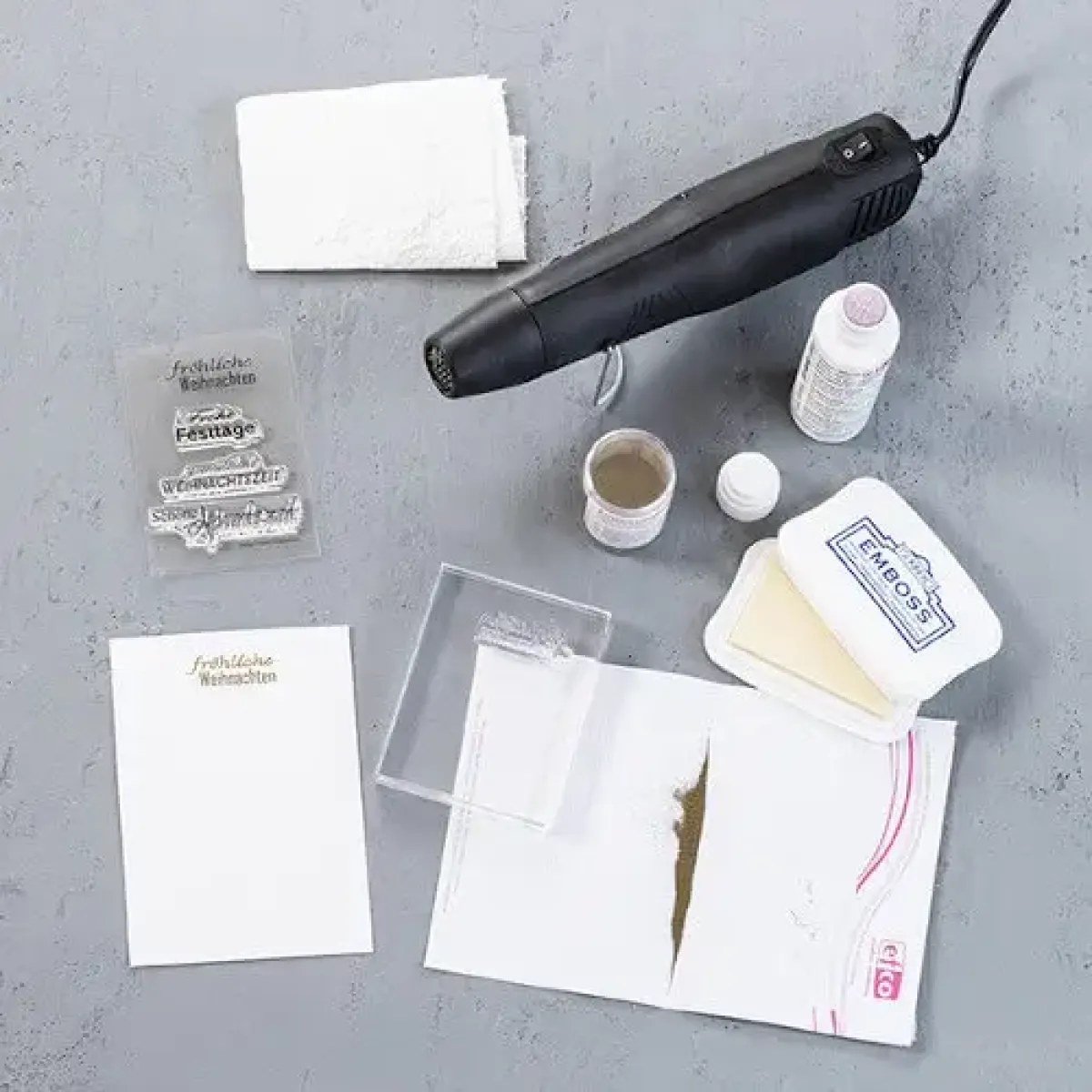 Weihnachtskarte basteln - Bastelschritt 2