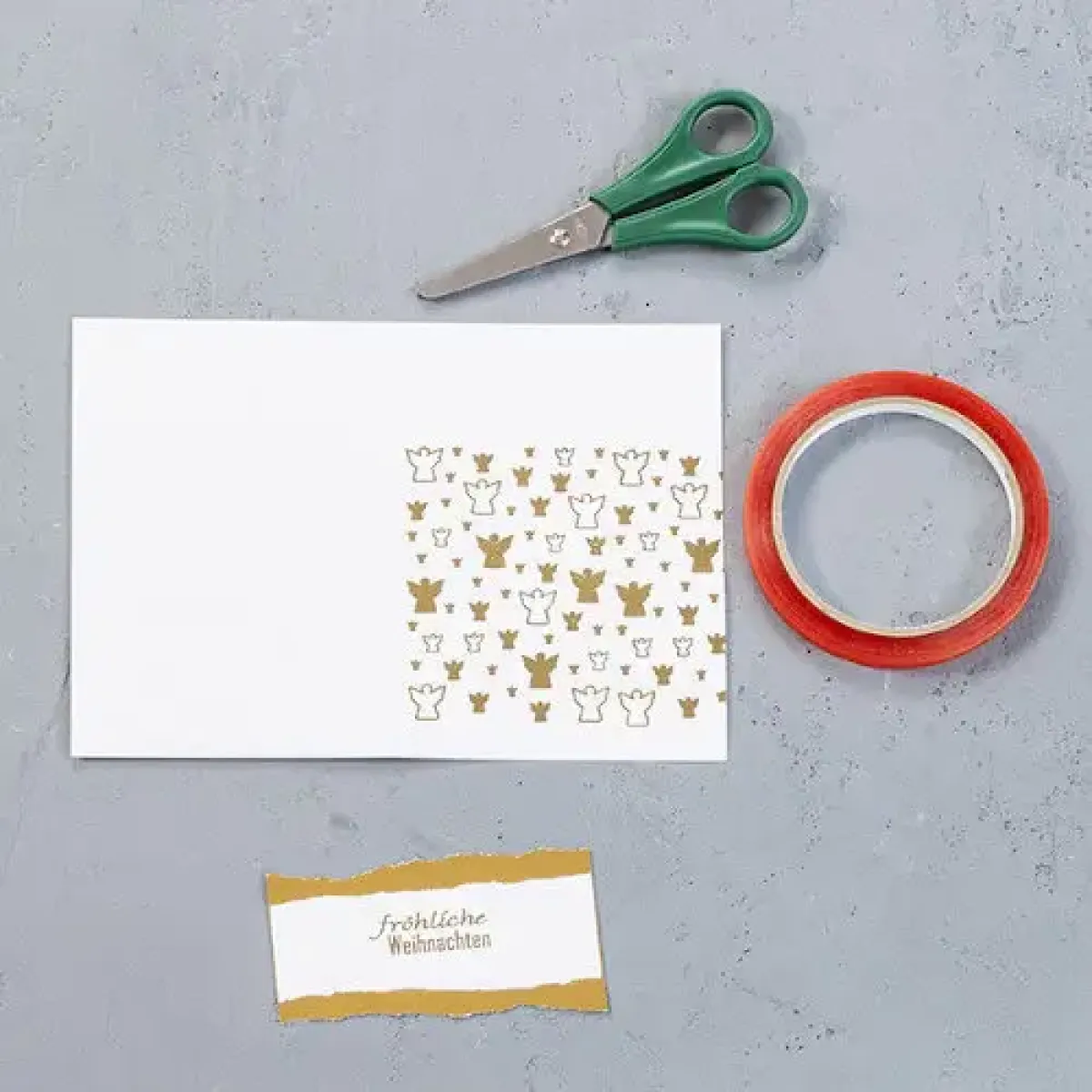 Weihnachtskarte basteln - Bastelschritt 3